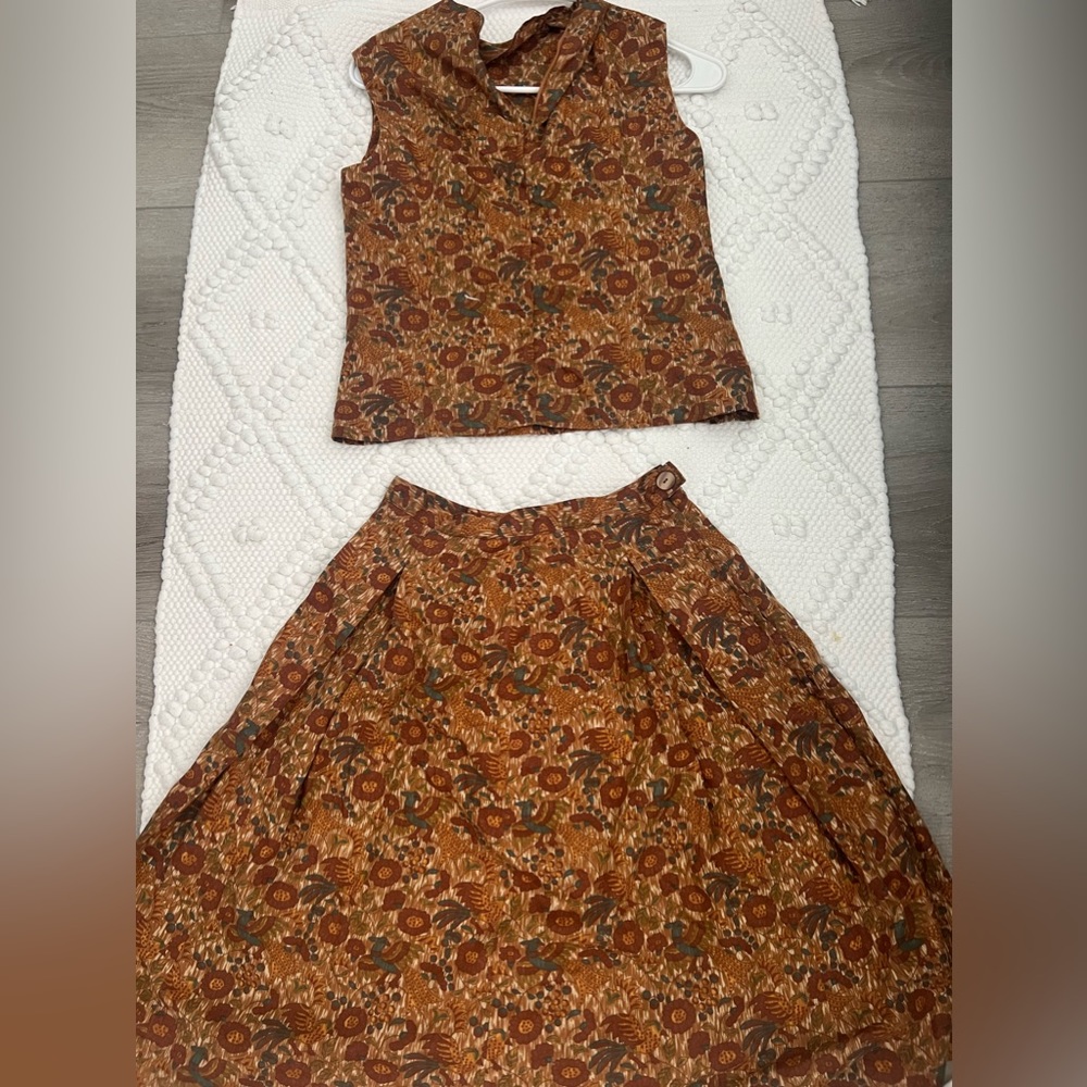 Vintage burnt orange two piece